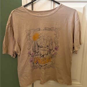 Caution To The Wind Beige T-Shirt